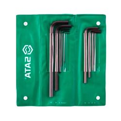 Jogo Chave Hexagonal Curta 1,5 a 10mm Cr-V 11 Peças SATA ST0... - Santec