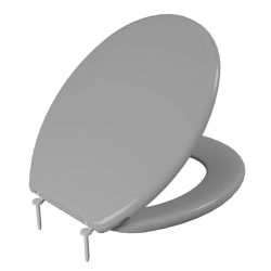 Assento Sanitário Oval Almofadado Slim Astra Cinza 2 - Santec