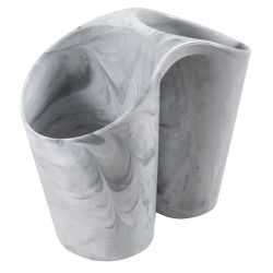 Porta Talheres para Bancada Marmorizado Branco Astra - Santec