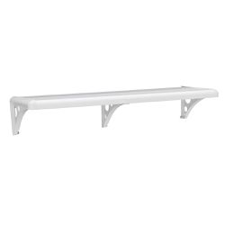 Prateleira Plástica com Suporte 63 x 20 cm Astra Branco - Santec