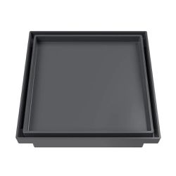 Ralo Oculto Quadrado Universal de 15x15cm Astra Cinza - Santec