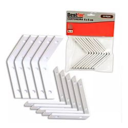 Cantoneira Abas Iguais 60 x 60mm Branca 10 und - Santec