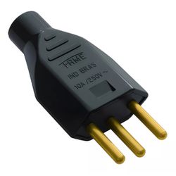 Pino Plug Macho 2p + T 10a Preto Fame - Santec