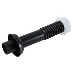 Tubo Ligação 25cm Preto Fosco para Vaso Sanitário com Canopl... - Santec