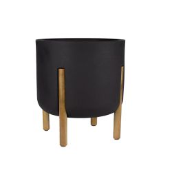 Vaso Redondo Cilíndrico Decore 33 Chumbo JVCDE33 - Santec