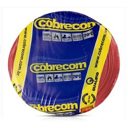 Cabo Flexível 1,50mm Vermelho Cobrecom Rolo 100 Metros - Santec