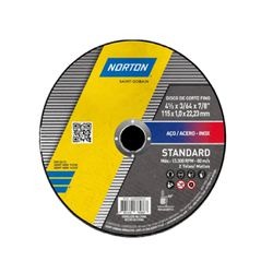 Disco de Corte 4.1/2 x 1,0 x 7/8 Norton Standard 66252869762 - Santec