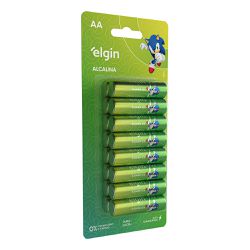 Pilha Alcalina Pequena AA com 16 Peças Elgin - Santec