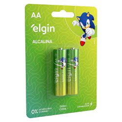 Pilha Alcalina Pequena AA com 2 Unidades Elgin - Santec