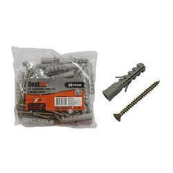 Parafuso com Bucha S-10 Pacote 25 Peças BFH0927 - Santec