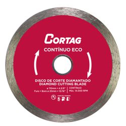 Disco Diamantado 110mm x 20mm Contínuo Eco Cortag 61548 - Santec