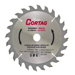 Disco Serra Circular 185mm x 24 Dentes Cortag 60753 - Santec
