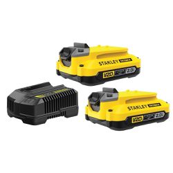 Kit Carregador com 2 baterias 20V 2Ah SCB222CK Stanley - Santec