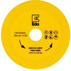 Disco de Corte para Vidros 110mm Eda 0QA - Santec