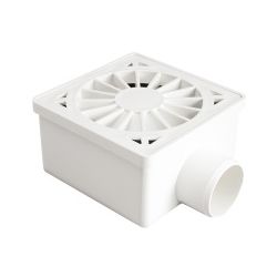 Ralo Sifonado Quadrado Branco 100X40mm Branco 311 Durin - Santec
