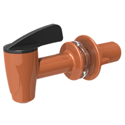 Torneira Plástica Para Filtro Preta e Marrom - Rosca 3/8'' H... - Santec