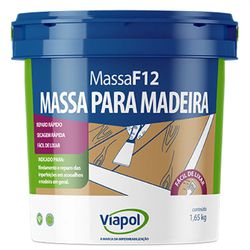 Massa para Madeira Branco MF12 1,65Kg Viapol V0210626 - Santec