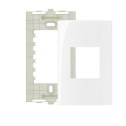 Placa 4 X 2 Com 2 Postos Branco Linha Sleek Margirius - Santec