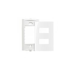 Placa 4 X 2 Com 2 Postos Separados Branco Linha Sleek Margir... - Santec