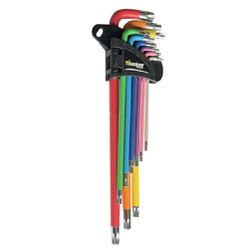 Jogo De Chave Torx Extra Longa Colors T10-T50 9 peças 08046 - Santec