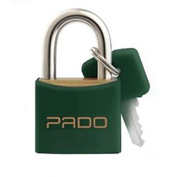 Cadeado de Latão Colorido 25mm Verde Pado - Santec