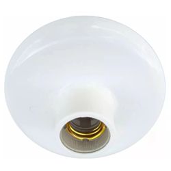 Plafon Plástico Branco Bocal Porcelana E-27 Foxlux 40.14 - Santec