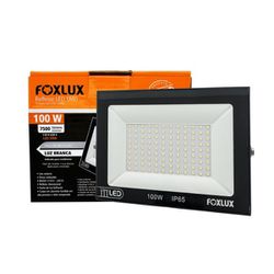 Refletor Led 100W 6500K Preto Foxlux Bivolt 38.23 - Santec