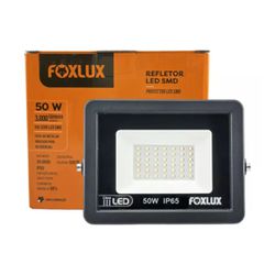 Refletor Led 50W 6500K Preto Foxlux Bivolt 38.22 - Santec