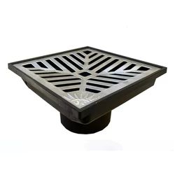 Grelha Ralo Pluvial Côncavo com Coletor 20x20cm Aluminio Saí... - Santec