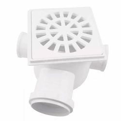 Caixa Sifonada 150 x 150 x 50mm Grelha Quadrada Branca Corr ... - Santec