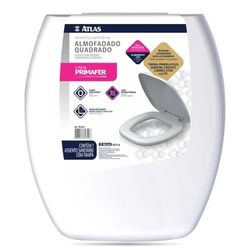 Assento Sanitário Quadrado Almofadado Branco PR1064-2 - Santec
