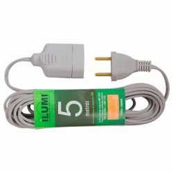 Cordão Prolongador com 5 Metros Cinza 16813 - Santec
