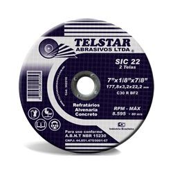 Disco De Desbaste 4.1/2 x 1/4 x 7/8 pol Refratário - Santec