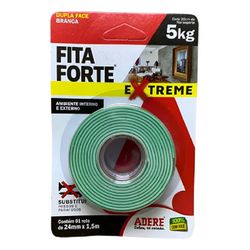 Fita Dupla Face Fita Forte Extreme 24mm x 1,5m Adere - Santec