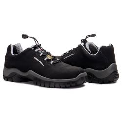 Sapato Segurança Microfibra Reno Preto e Cinza EN1002 Estiva... - Santec