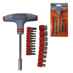 Jogo de Chave Tipo T Bits e Soquetes com 21 peças Bestfer BF... - Santec