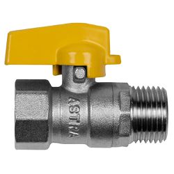 Valvula Macho e Fêmea Gás Rosca 1/2 pol Astra GVHC/12 - Santec