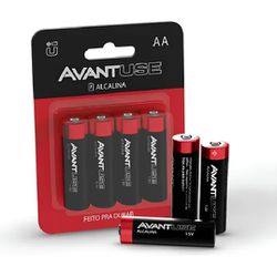 Pilha Alcalina Pequena AA com 4 Unidades Avant 408010016 - Santec