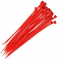 Abraçadeira de Nylon 3,5 x 140mm Vermelho 100 Peças Ajax A11... - Santec