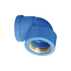 Joelho Pvc Azul 90º Graus LR Soldável Com Rosca Latão 25 x 3... - Santec