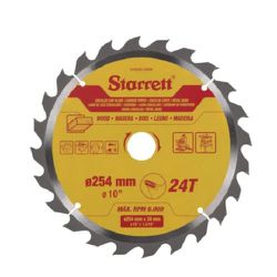 Disco de Serra Circular 254mm com 24 Dentes CCS254-24 Starre... - Santec