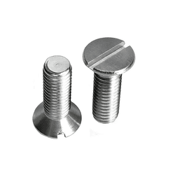 Parafuso Fenda Chata Cônica Inox M6 x 10mm - Santec