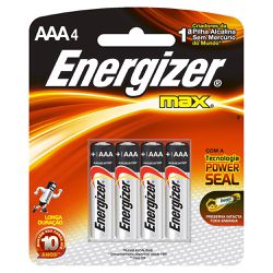 Pilha Palito AAA Alcalina Com 4 Peças Energizer - Santec