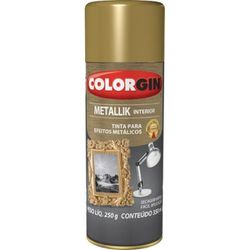 Tinta Spray Metallik Bronze 350ml 55 Colorgin - Santec