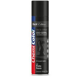 Tinta Spray Preto Fosco 400ml Chemicolor - Santec