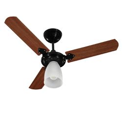 Ventilador de Teto Preto e Mogno Marbela Tron - Santec