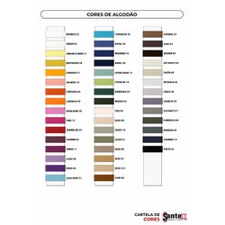 Cartela De Cores Algodão - CARTELA DE CORES ALGOD - SANTEX TEXTIL