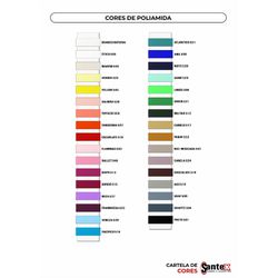 Cartela De Cores Poliamida - CARTELA DE CORES POLI... - SANTEX TEXTIL