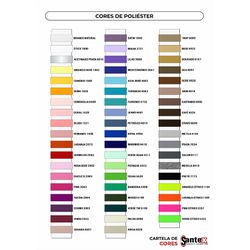 Cartela De Cores Poliéster - CARTELA DE CORES POLI - SANTEX TEXTIL
