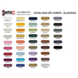 Cartela De Cores Algodão - CARTELA DE CORES ALGOD - SANTEX TEXTIL